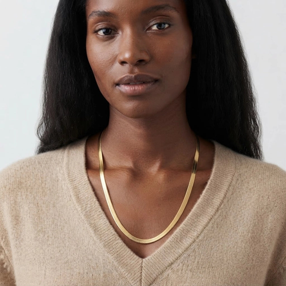 Lindy – Halsband i ormbenskedja