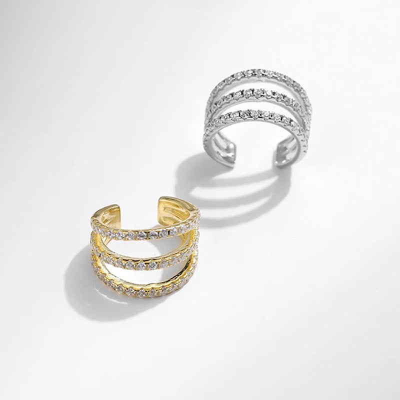 Liora - Trendig earcuff med kristalldetaljer