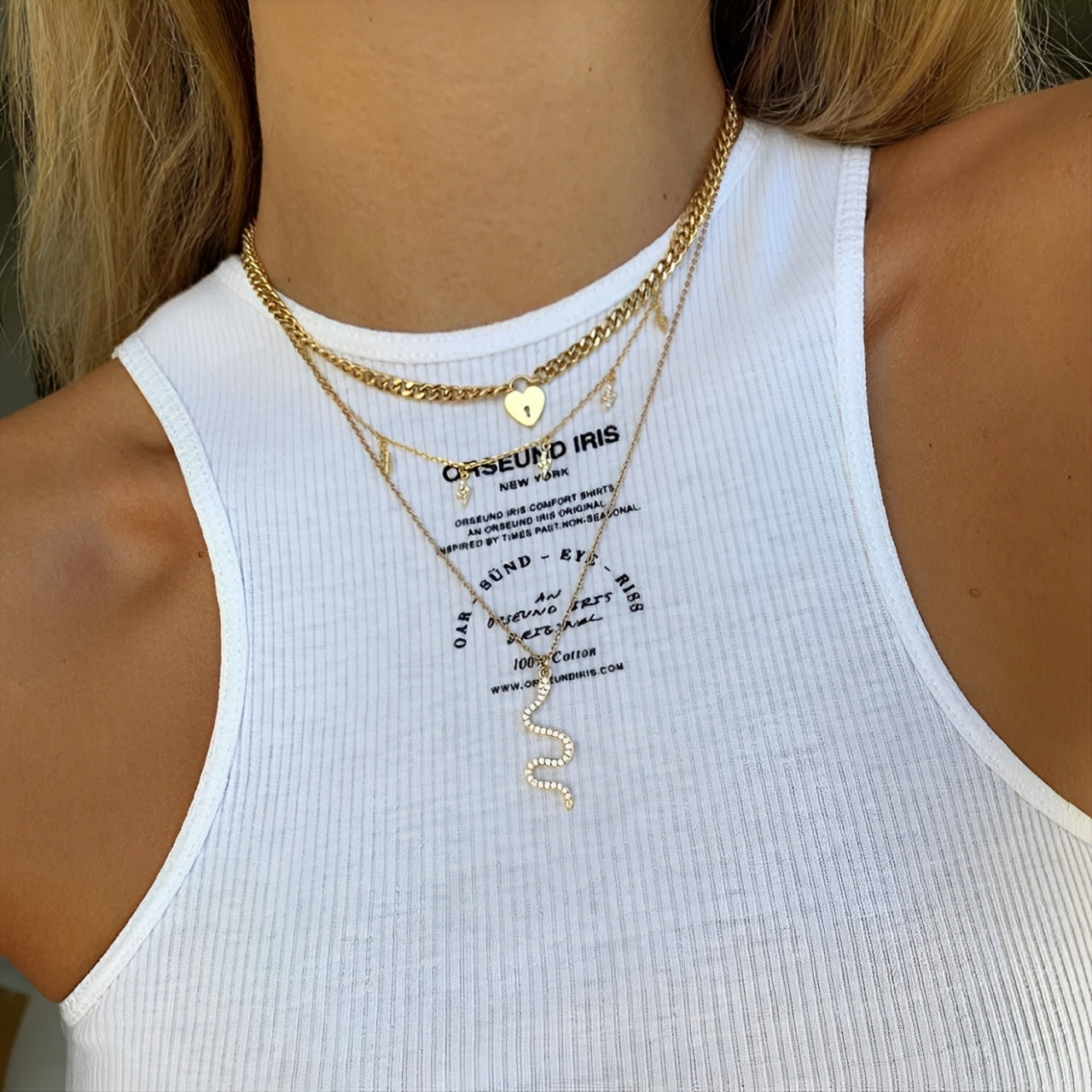 Locked Love - Chokerhalsband med grövre kedja och hänglås