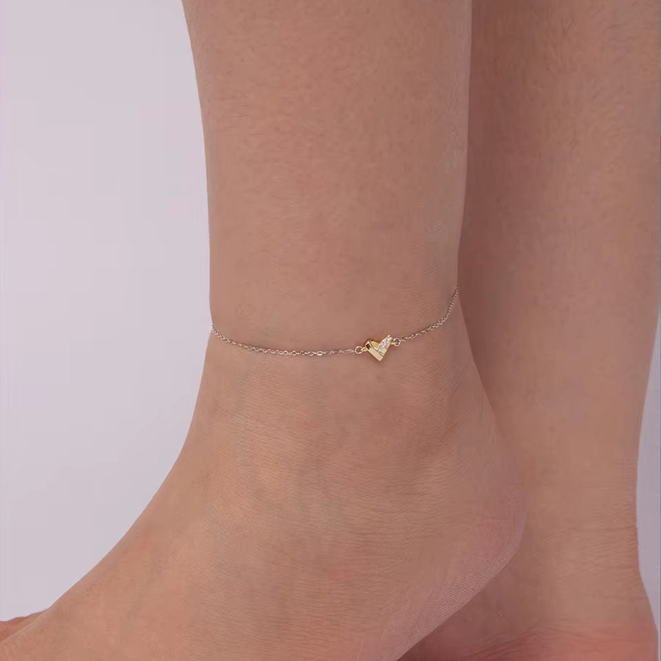 Lovisa - Fotlänk med hjärtformat hänge