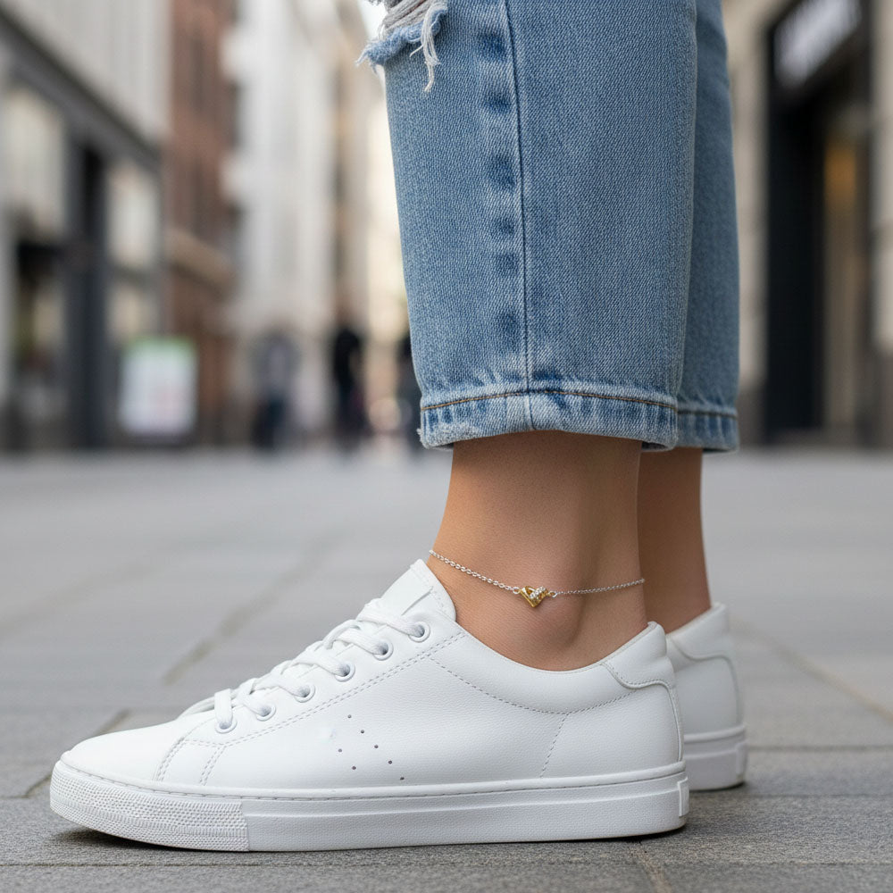 Lovisa - Fotlänk med hjärtformad dekoration