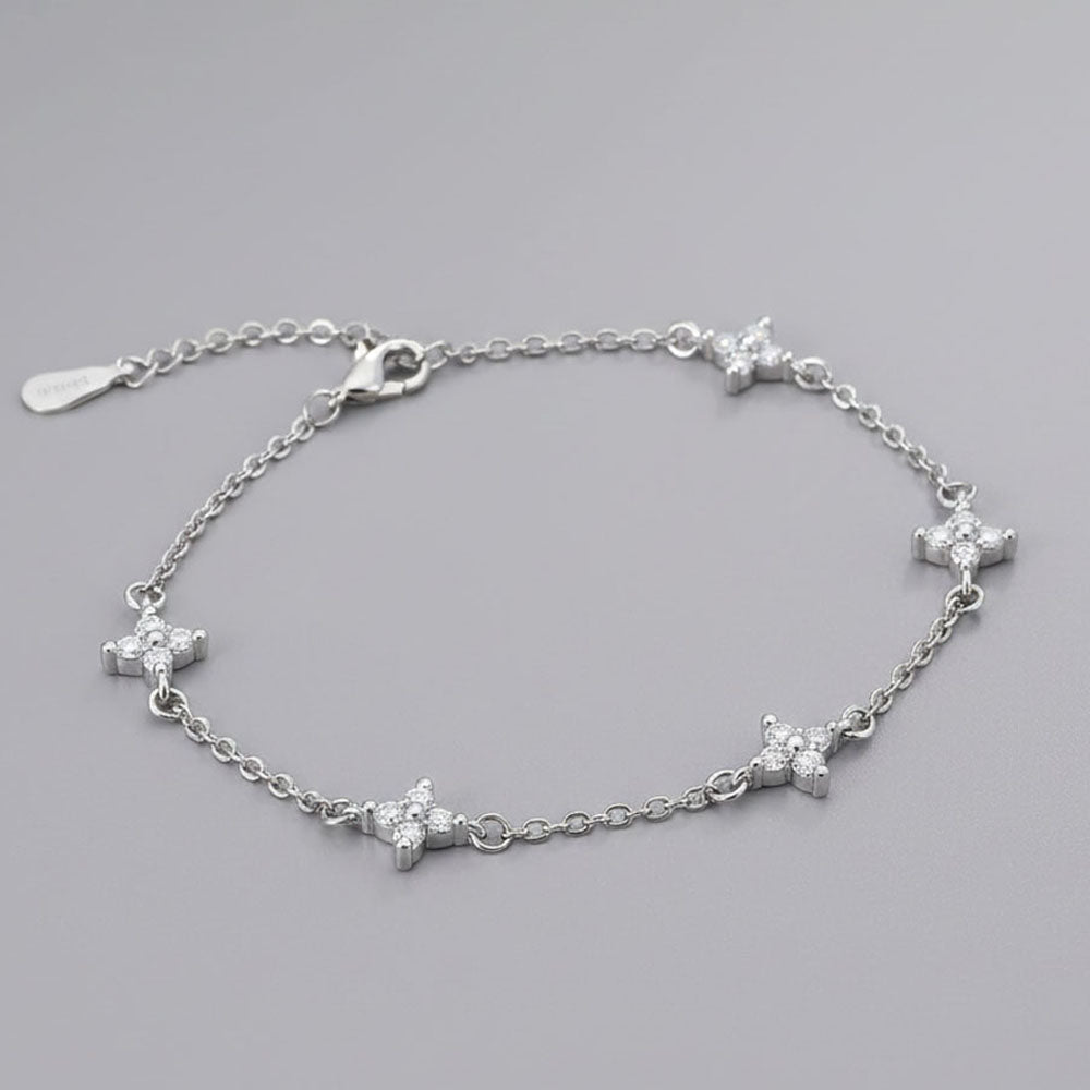 Norrsken - Armband med gnistrande blommor