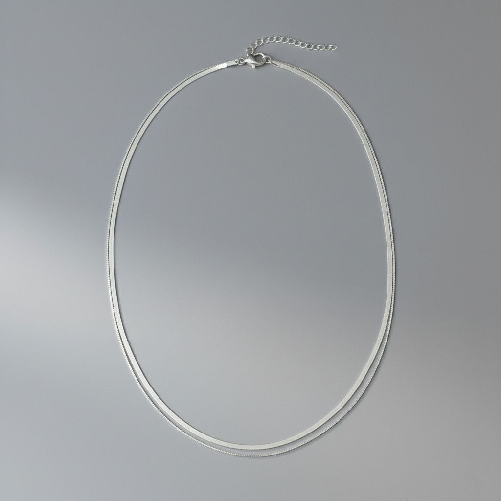 Nour - Halsband med dubbla kedjor i olika längder