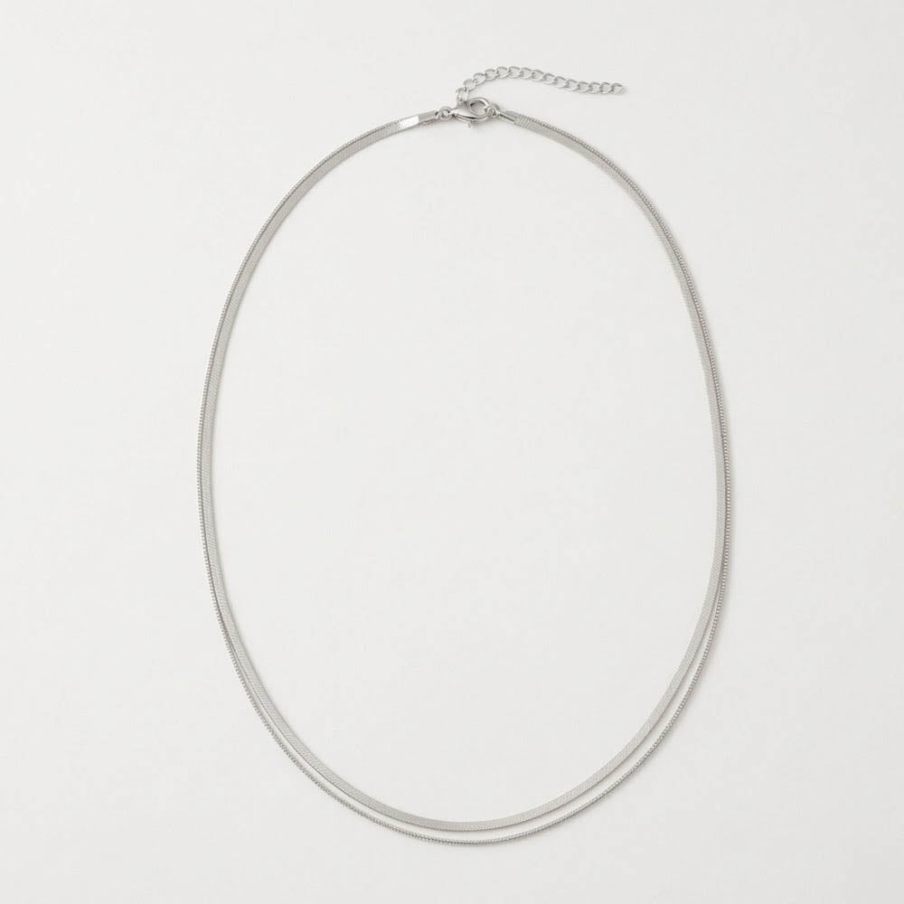 Nour - Halsband med dubbla kedjor i olika tjocklek
