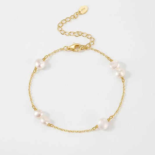 Pearly Glow - Armband med sötvattenspärlor