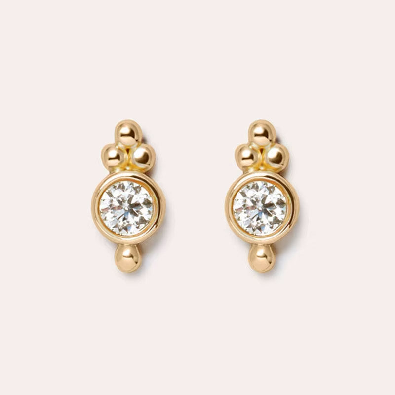 Pebble Spark - Studs med bezelinfattad sten