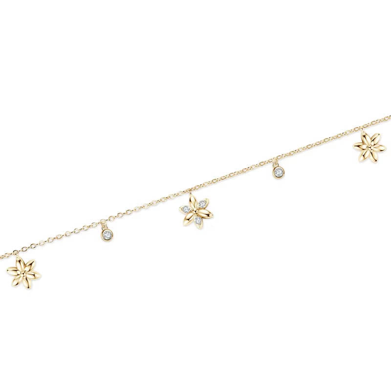 Petal - Armband med moissanite och blommor