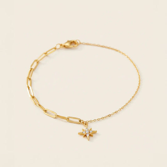 Polar Star - Armband med stjärnhänge och zirkoner