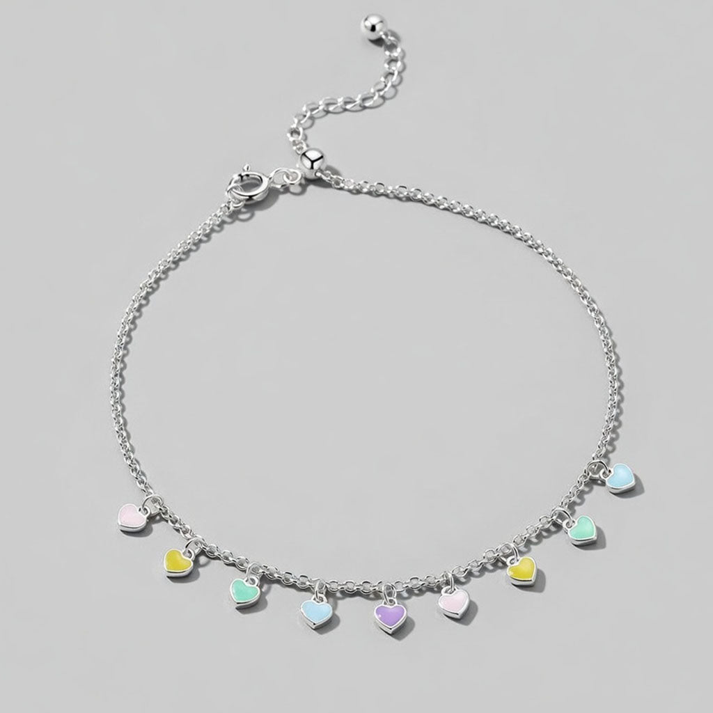 Rainbow - Fotlänk med färgglada hjärtan