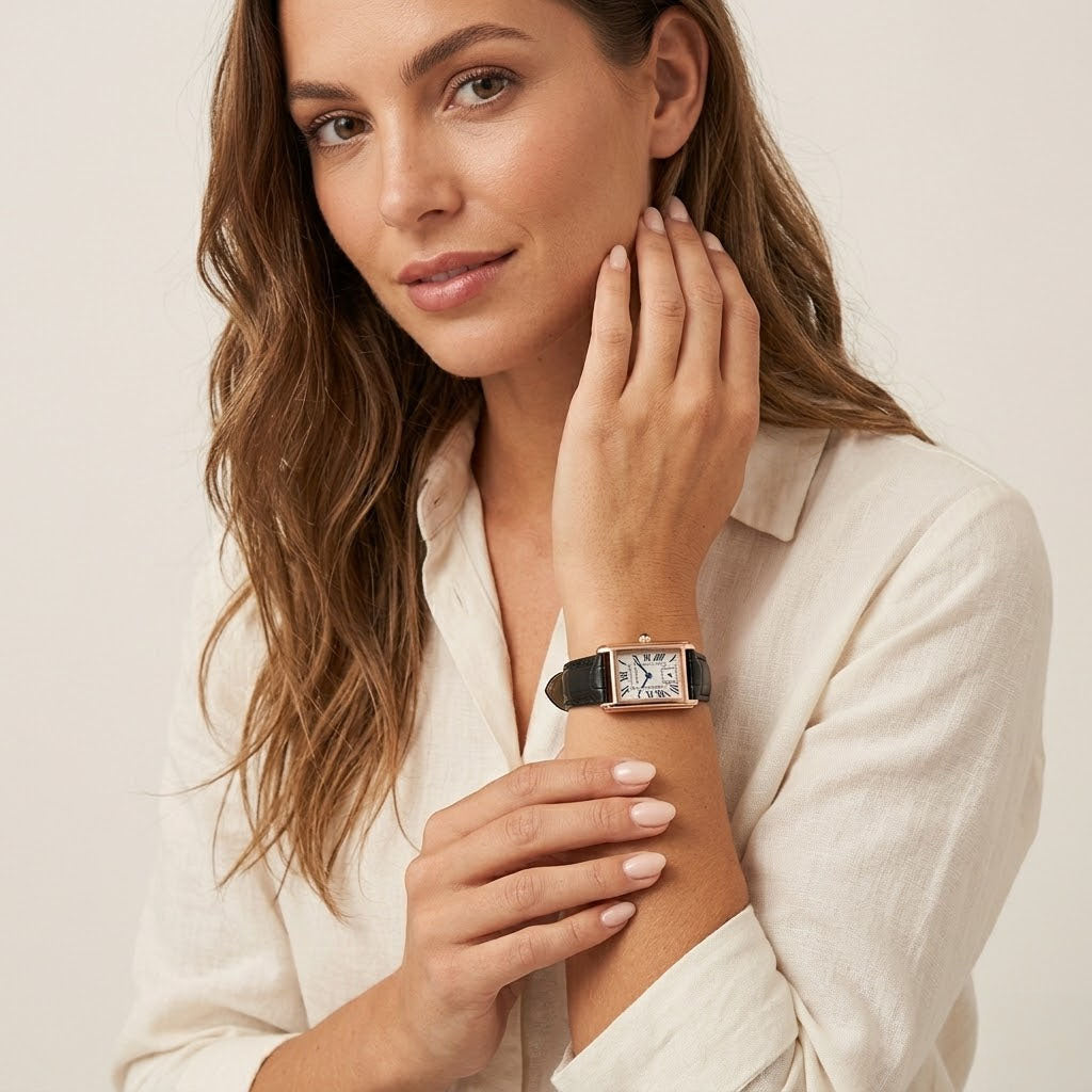 Roma - Klocka med rektangulär urtavla