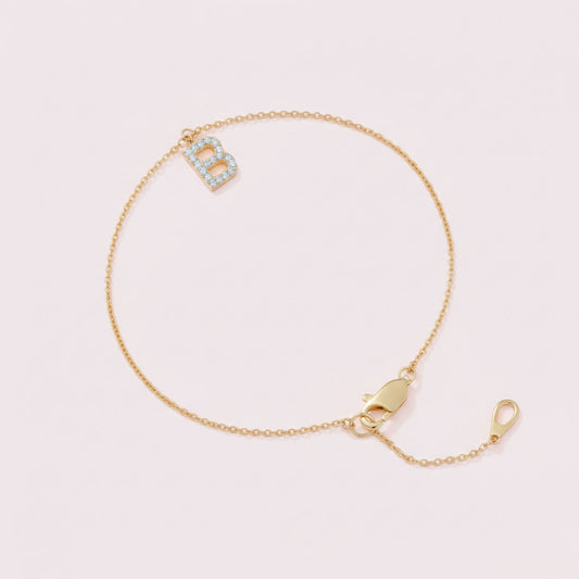 Shine Letter - Armband med bokstav