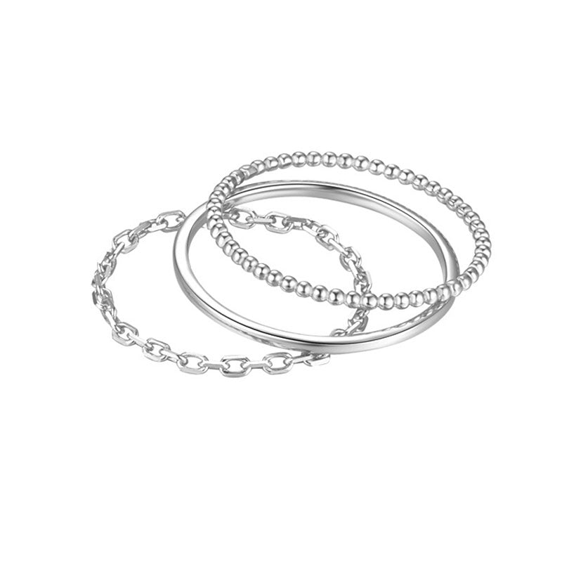 Slim triple - Trepack med trendiga ringar