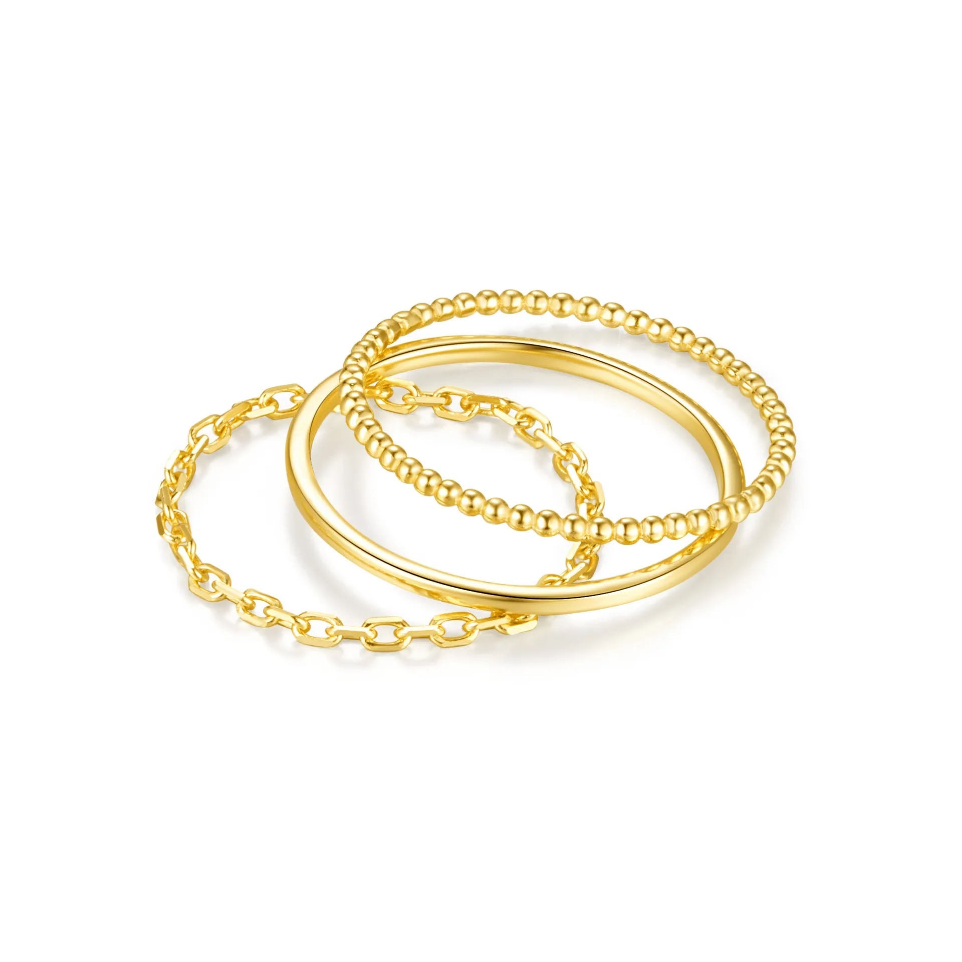 Slim triple - Trepack med trendiga ringar