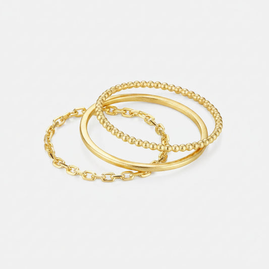 Slim triple - Trepack med trendiga ringar