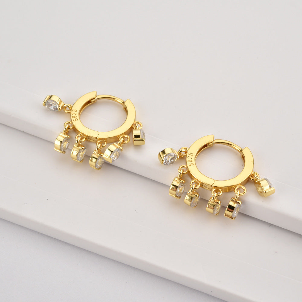 Sparkling Dreams - Hoops med stenar