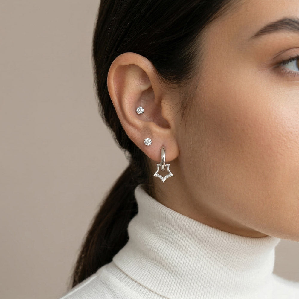 Stella - Hoops med hängande stjärna