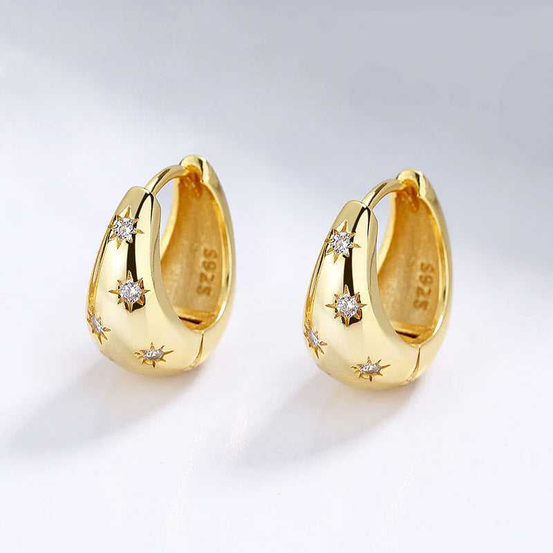 Twinkling Hoops - Klassiska hoops med små stjärnor