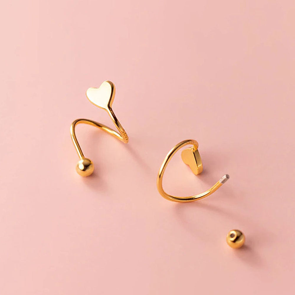 Twisted Heart & Star - Örhängen med unik twistdesign