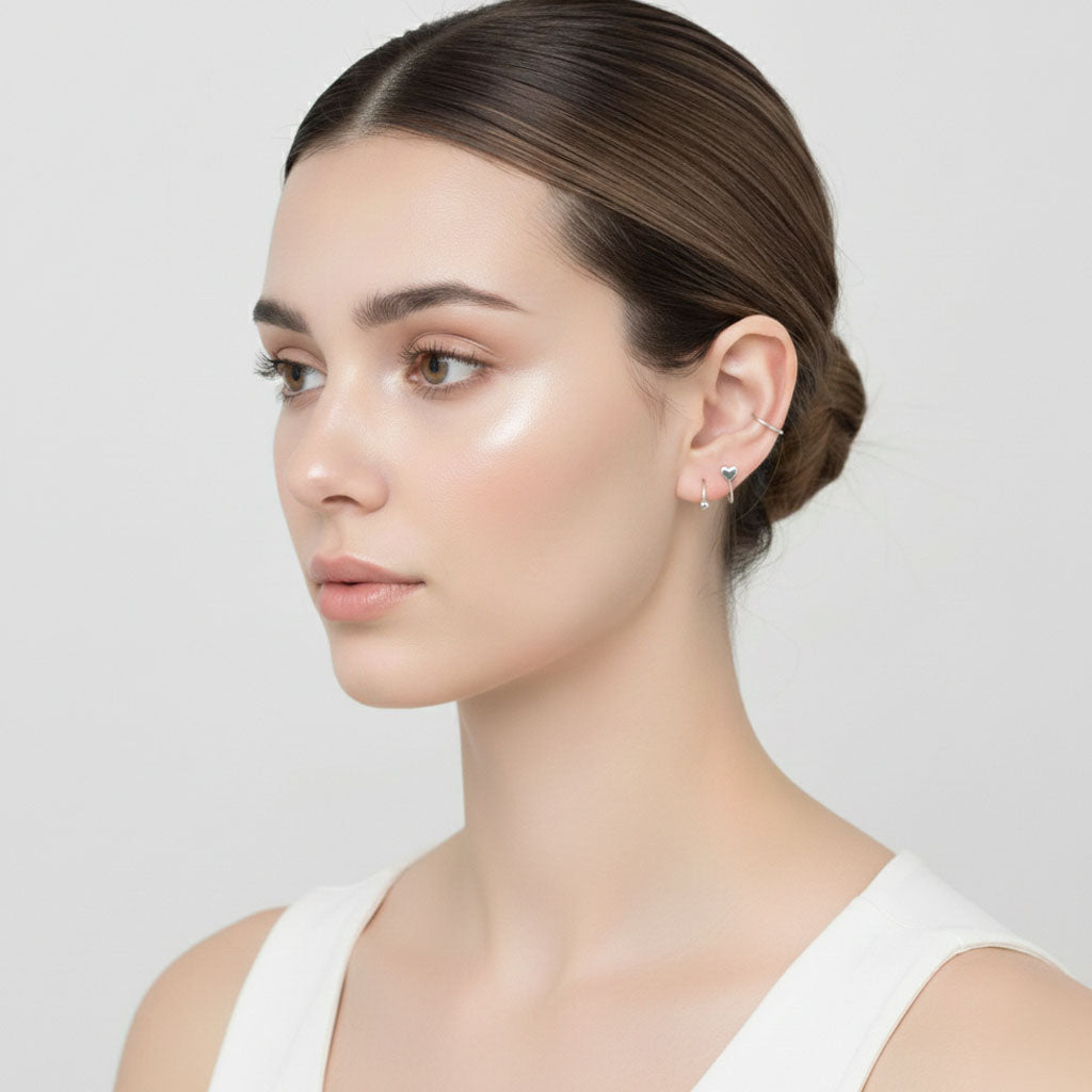 Twisted Heart & Star - Örhängen med unik twistdesign