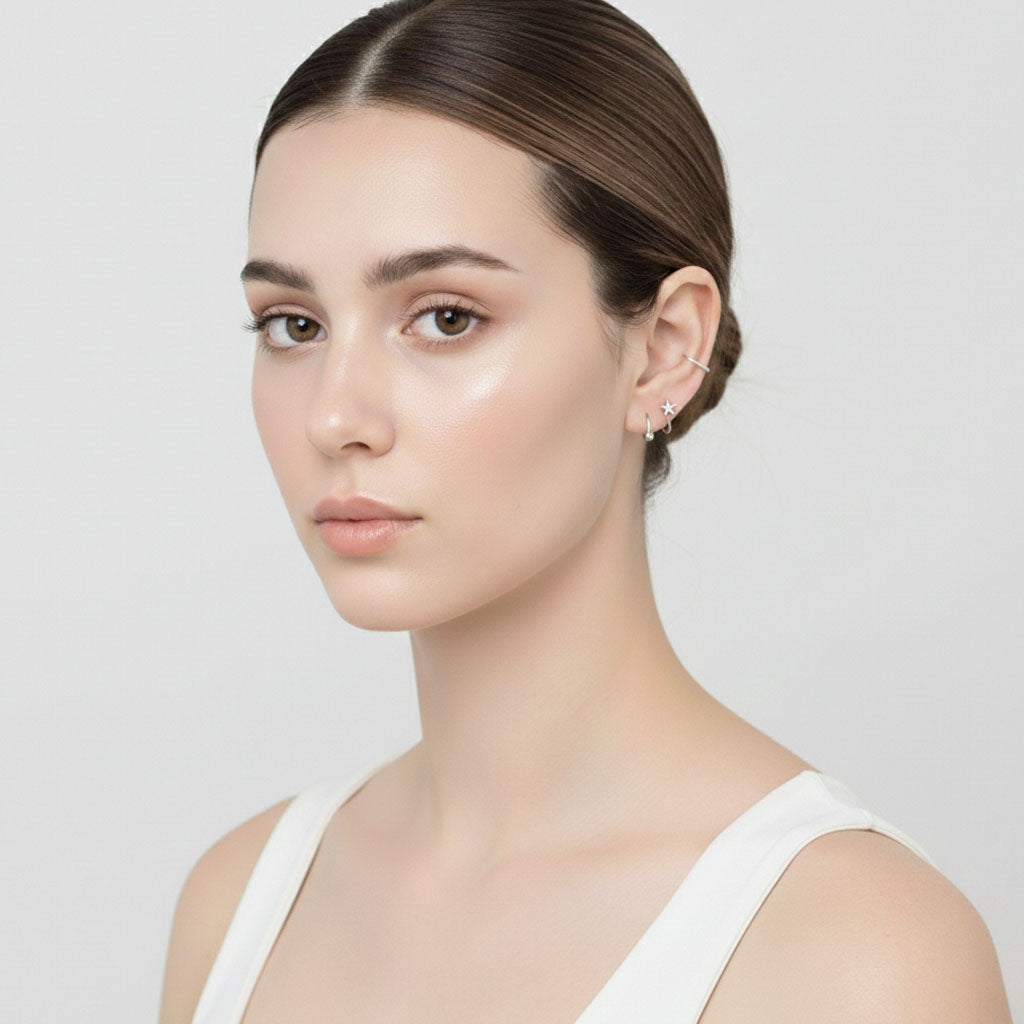 Twisted Heart & Star - Örhängen med unik twistdesign