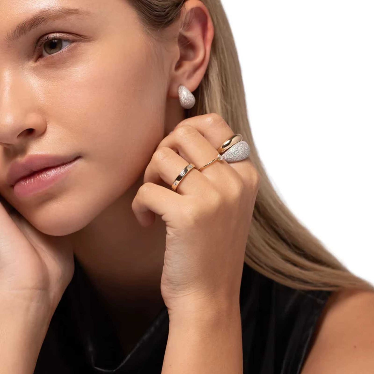 Valkyria – Ring med glittrande pavéfinish