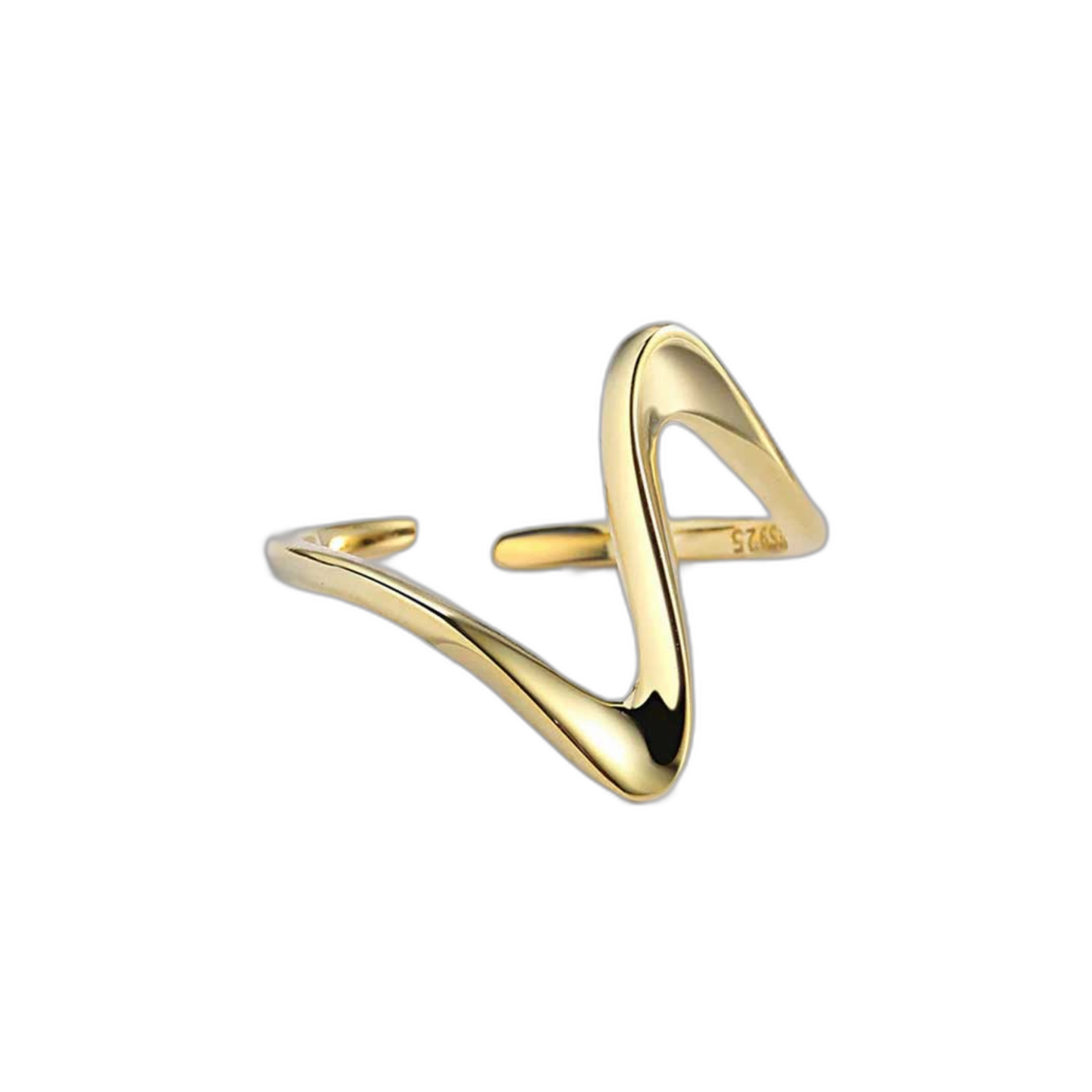 Vendela - Justerbar ring med vågig design