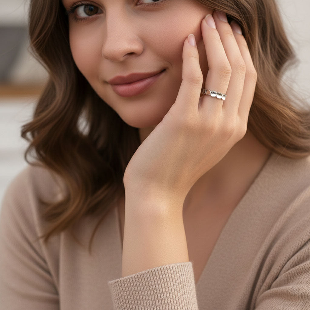 Vilja - Justerbar ring med sammanlänkande cirklar