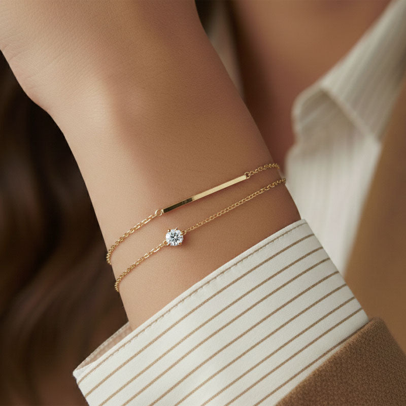 Wilma - Armband med liten sten