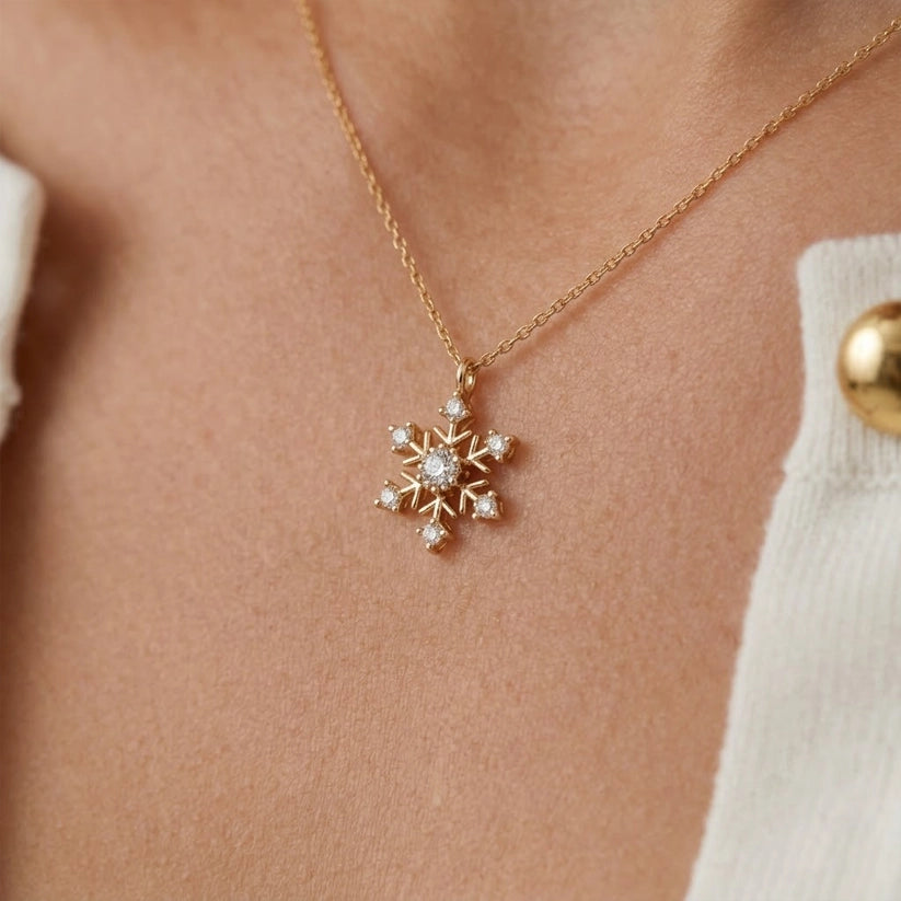 Winter Glow - Halsband med snöflinga