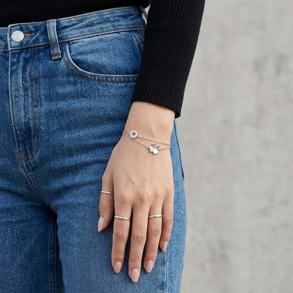 Wishleaf - Armband med fyrklöver